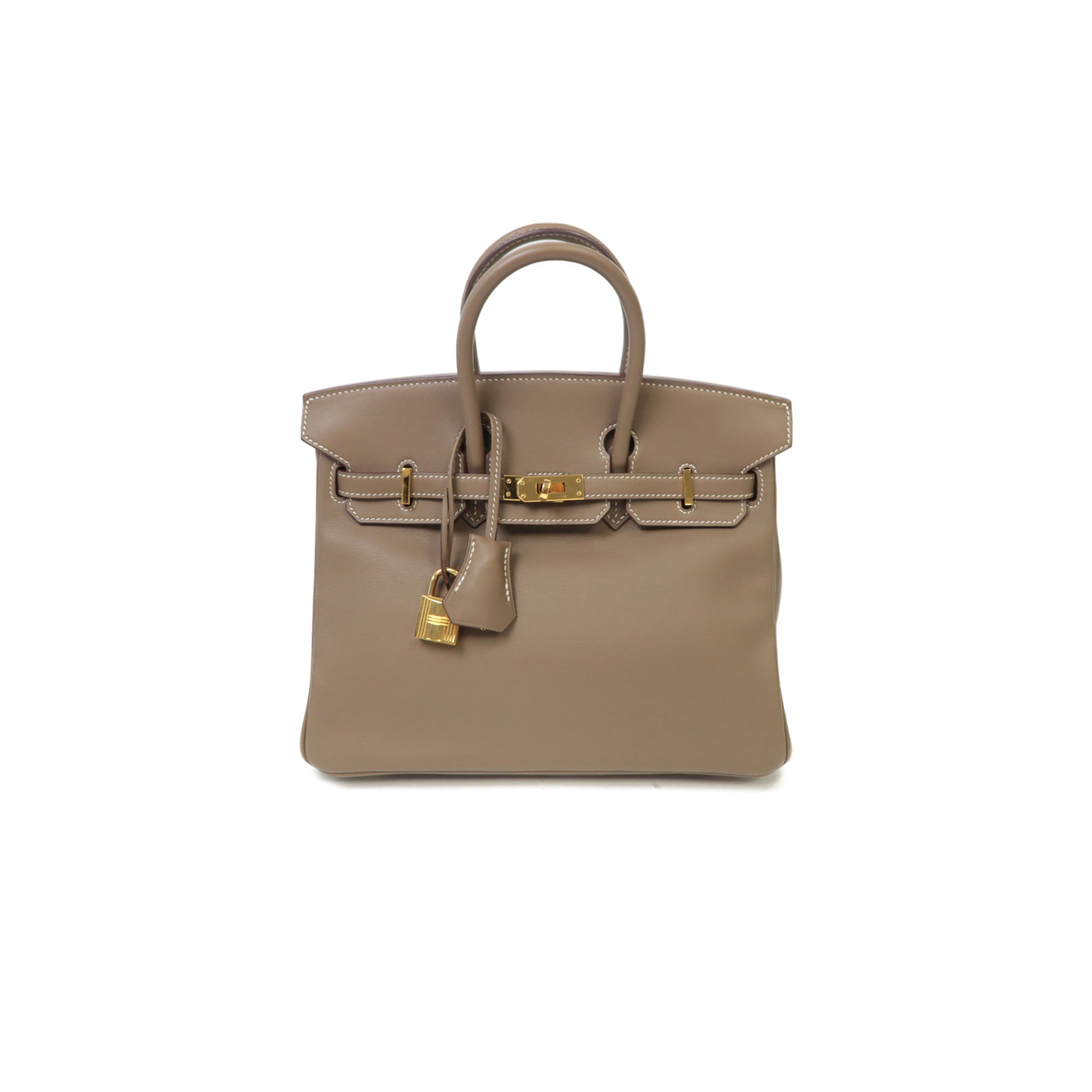 H**mes master birkin 25 swift leather elephant grey gold buckle 2161400204332 (25*20*13cm)